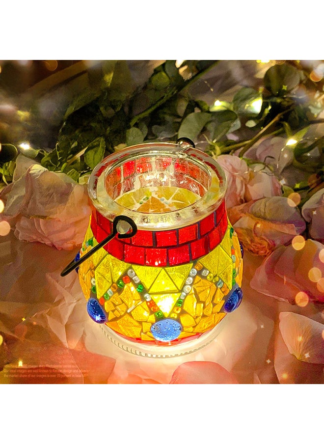 Handmade Diy Mosaic Lantern Material Bag Early Education Parent-child Interactive Creative Group Building Gift Toy Lantern Paste-Color:Pattern F