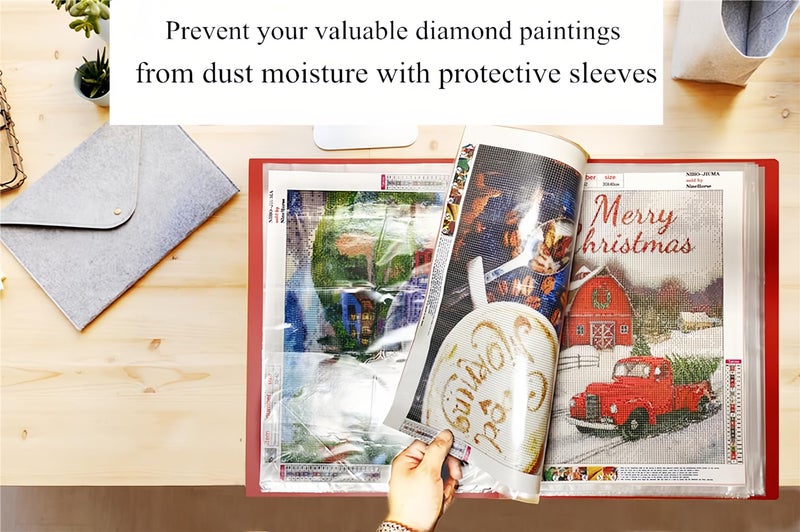 NIHOJIUMA NIHO-JIUMA Diamond Art Storage & Presentation Book - 60-Page Portfolio for 12x16 Diamond Paintings - Image 2