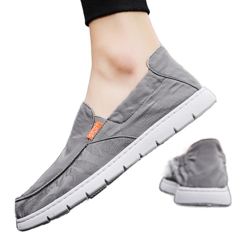 Canvas Men'S Shoes Summer Breathable Style Walking Casual Lazy Slip-On Driving Shoes - Image 5