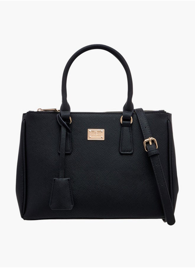 Flora Bella By Shoexpress Solid Tote Bag with Zip Closure and Adjustable Strap  - Image 1