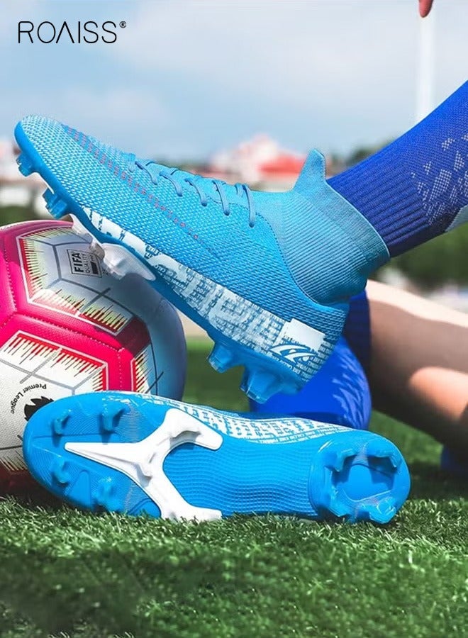 رويس أحذية رياضية للرجال لألعاب القوى، أحذية كرة قدم عالية، أحذية رياضية خفيفة الوزن بمسامير، أحذية رياضية برباط للسباق والقفز، أحذية رياضية احترافية للركض بمسامير - Image 1