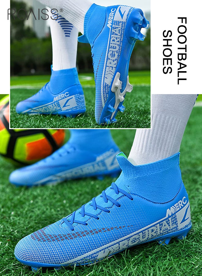 رويس أحذية رياضية للرجال لألعاب القوى، أحذية كرة قدم عالية، أحذية رياضية خفيفة الوزن بمسامير، أحذية رياضية برباط للسباق والقفز، أحذية رياضية احترافية للركض بمسامير - Image 4