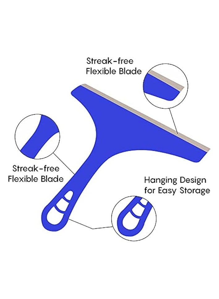 erorex Kitchen Platform & Glass Squeegee Wiper All-Purpose Cleaning Windows Car Windshield Bathroom Mirrors Table Cleaner (Set of 3, Random Colours) - Image 3