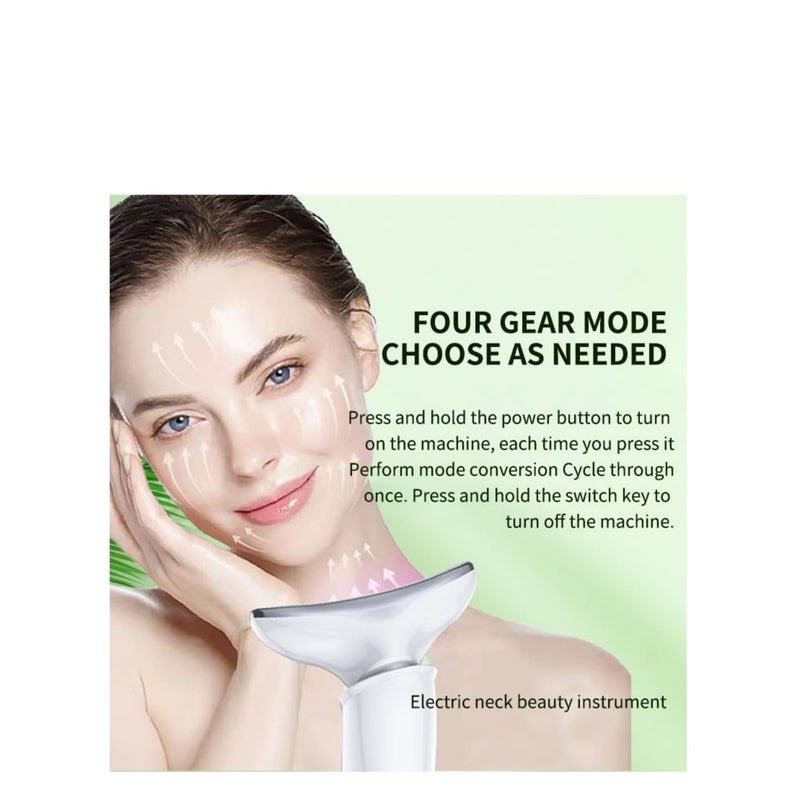 Zikra Dispozitiv Facial Multifunctional, Ingrijire Fata, Gat si Decolteu, Reducerea Ridurilor, Hidratare, Masaj Facial, Terapie cu Fotoni si Vibromasaj, Efect Anti-imbatranire, Incarcare USB - Image 4