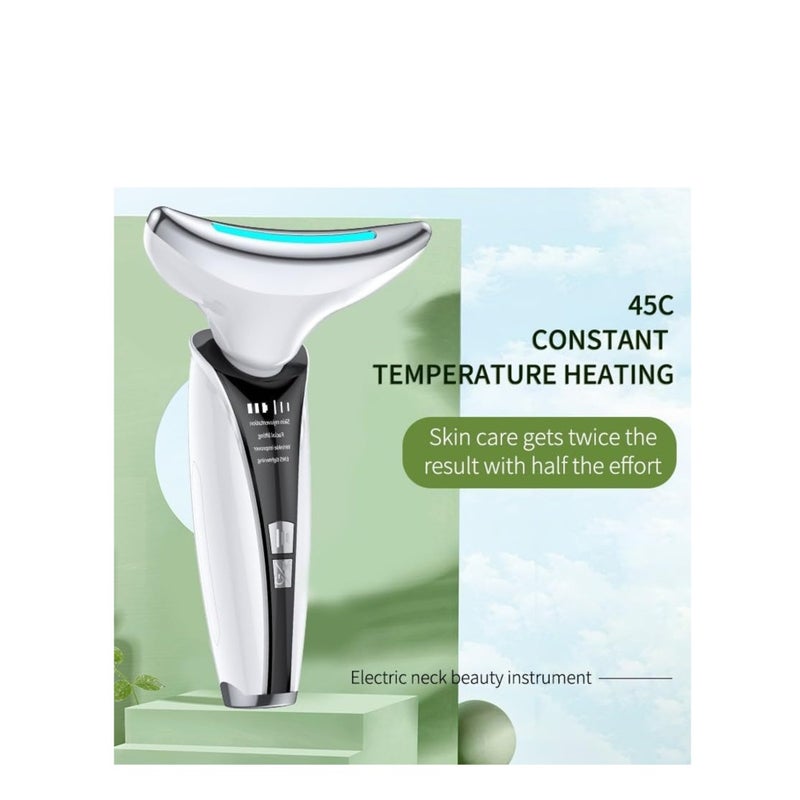 Zikra Dispozitiv Facial Multifunctional, Ingrijire Fata, Gat si Decolteu, Reducerea Ridurilor, Hidratare, Masaj Facial, Terapie cu Fotoni si Vibromasaj, Efect Anti-imbatranire, Incarcare USB - Image 2