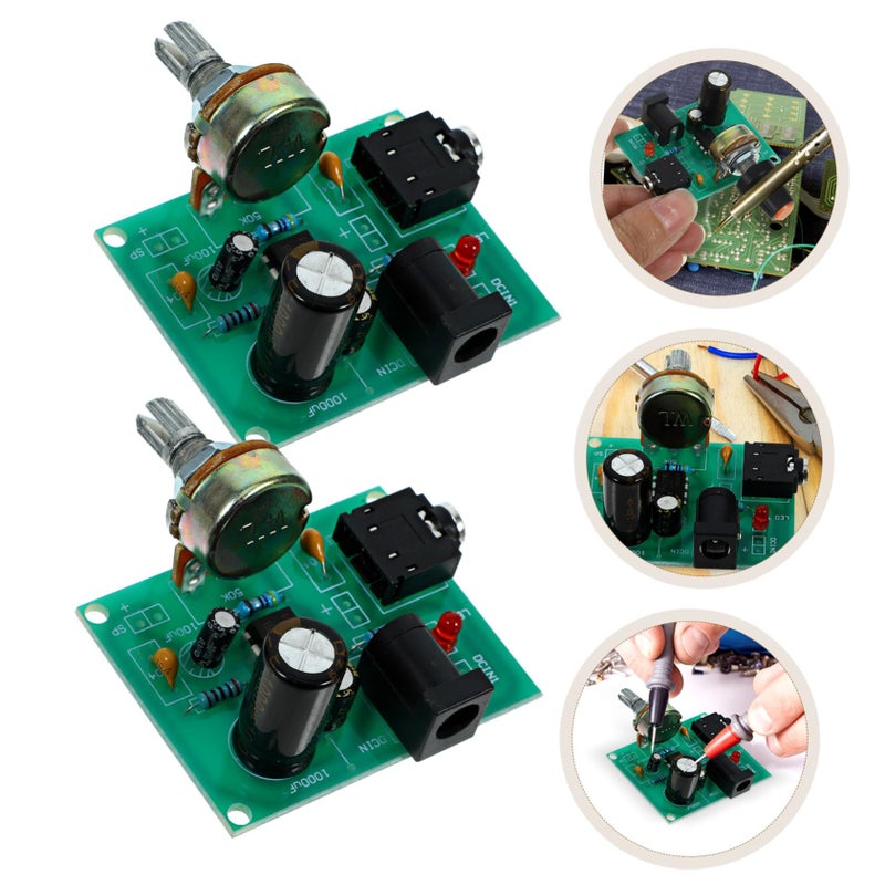 LM386 Mini Amplifier Board Kit 2 Sets Low Power 3 12V Solder Practice DIY Audio Project - Image 5