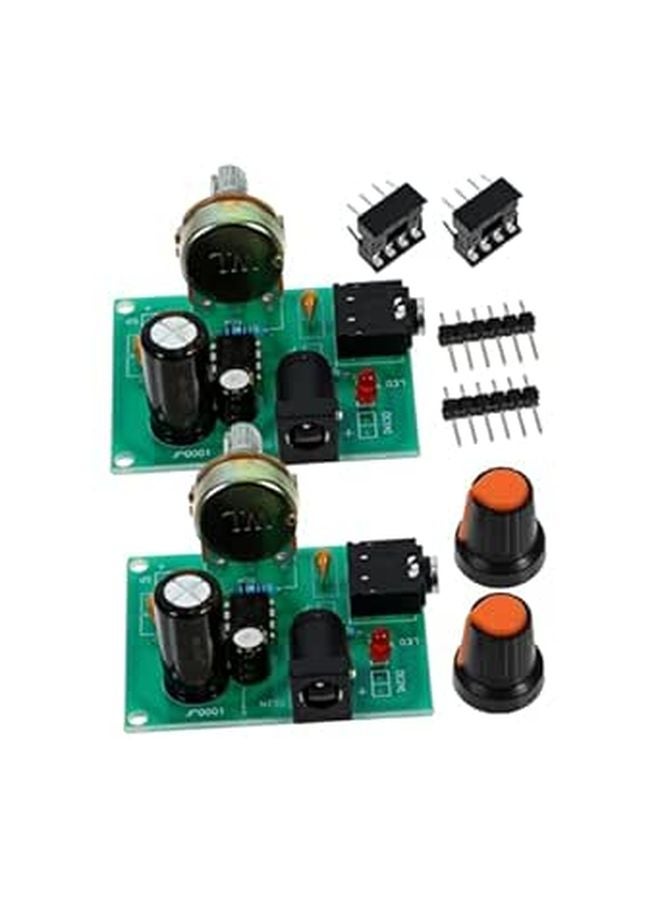 LM386 Mini Amplifier Board Kit 2 Sets Low Power 3 12V Solder Practice DIY Audio Project - Image 1