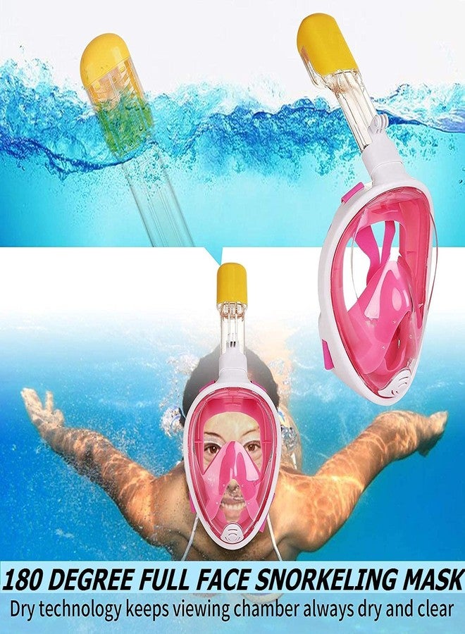 Matiko 180° Full Face Snorkel Mask with Panoramic View Anti-Fog, Anti-Leak with Adjustable Head Straps - See Larger Viewing Area Than Traditional Masks for Kids, Youth and Adult (F, S/M) - Image 4