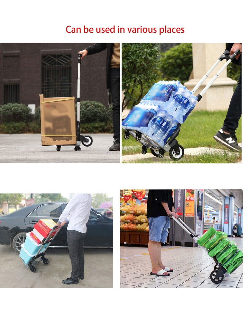 SUNRISE - Folding Hand Truck Trolley Big Capacity Aluminum Portable Folding Hand Cart Trolly And Dolly With Wheels - Image 1