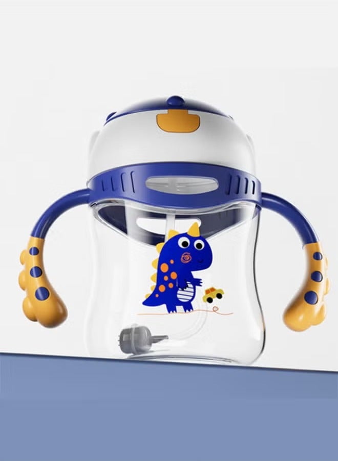 Excellent Children's Straw Cup, Baby Duckbill Cap, Anti-Choking Learning Cup For Babies Over 6 Months Old - Dark Blue - Image 3