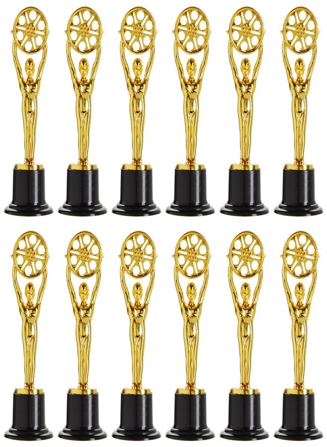 Juvale Mini Trophies - Film Reel Awards - Mini Trophy Party Favors - Trophy Award Pack - Pack of 12, 6.1 in Height, Gold & Black - Image 1