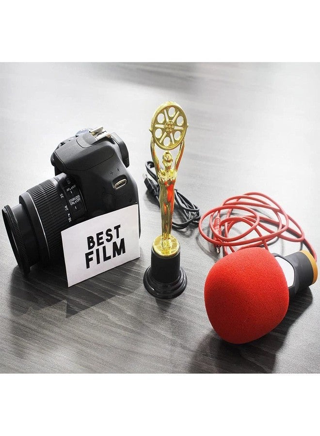 Juvale Mini Trophies - Film Reel Awards - Mini Trophy Party Favors - Trophy Award Pack - Pack of 12, 6.1 in Height, Gold & Black - Image 2