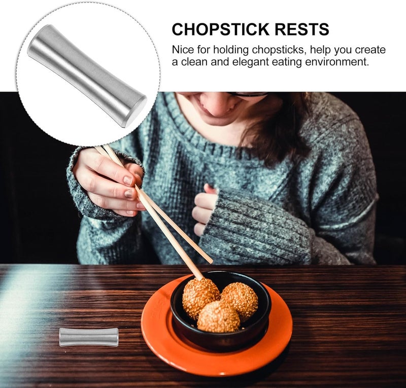 Stainless Steel Chopstick Rest and Cutlery Holder Pillow Shape Non-slip Chopsticks Stand for Home and Restaurant Tableware Organization - Image 3