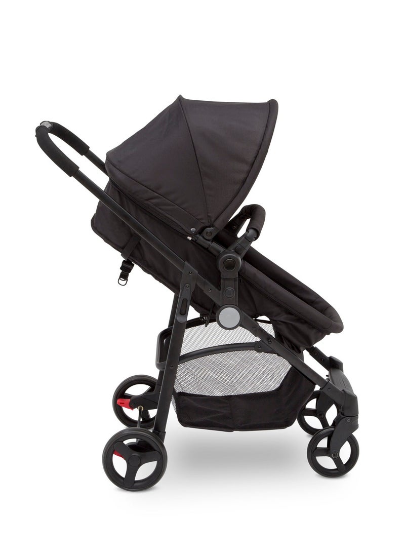 Delta CHILDREN Easy One-Fold Ultralight 2-in-1 Baby Stroller | Reversible Seat | Bassinet Mode | 92x56x110 CM | Lightweight | Newborn to Toddler | Black | Compact Travel  - Image 2