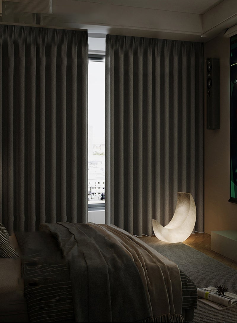 Velcro High Blackout Curtains, 1 Panel Without Rods and Thermal Insulated Window Curtains for Bedroom and Living Room (Beige 150W x 200H cm) - Image 5