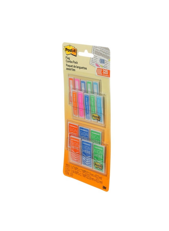 Post-it Flags Combo Pack, 1/2" And 1", Assorted Bright Colors, 320/Pack (680Sh4Vaotg) - Image 4
