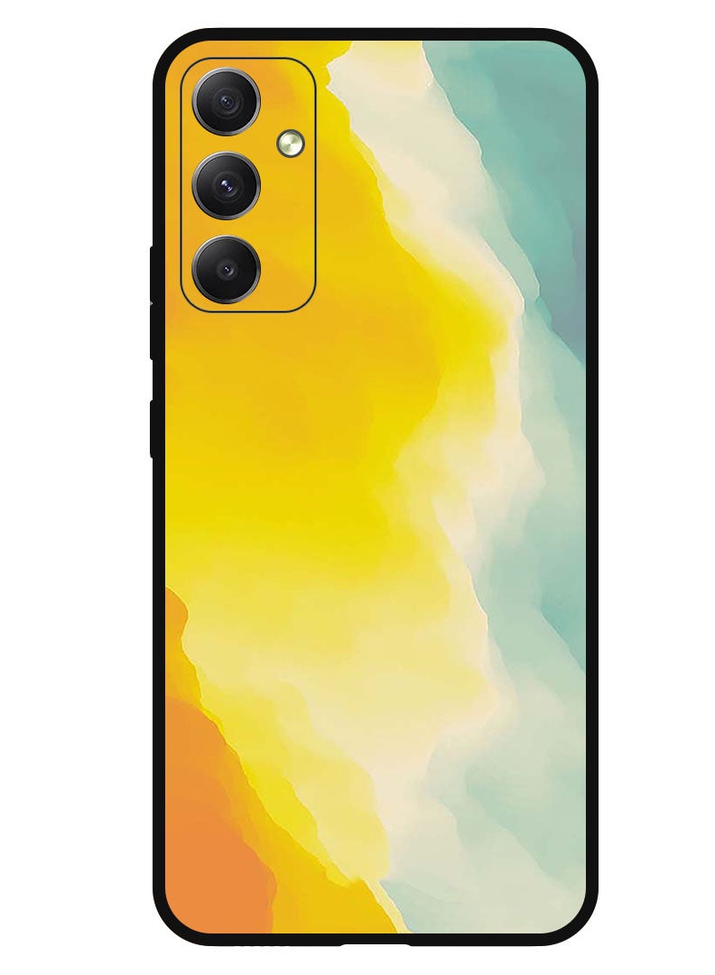Theodor Protective Case Anti Scratch Shock Proof Bumper Cover For Samsung Galaxy F54 Shades Of Blue Yellow Orange  - Image 1