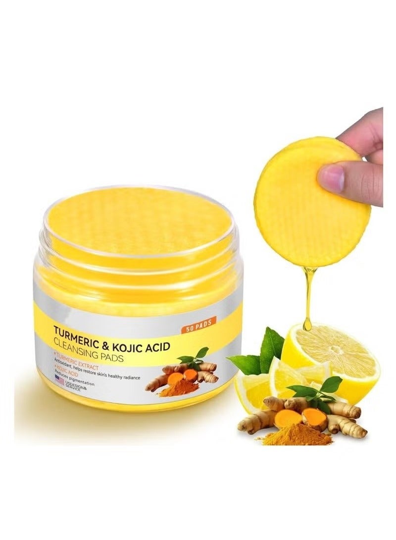 IKZEE 50Pcs Kojic Acid & Turmeric Cleansing Pads - Image 1