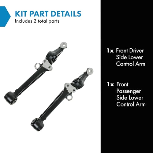TRQ Front Lower Control Arm Set Compatible with 1990-1993 Honda Accord - Image 2