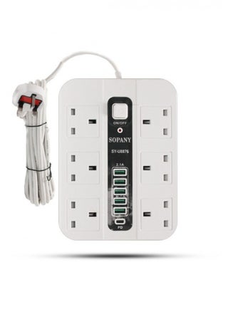Multi outlet smart power strip 6 usb5 plug 1 tbc 3m - pzsku/Z255D71CBF8DC3E5DC026Z/45/_/1709896592/5358f9b1-384c-475c-ba22-2e0ff6579e55