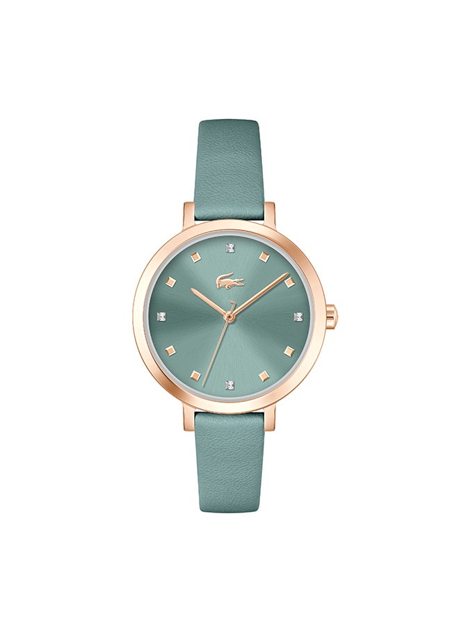LACOSTE Women's Analog Round Shape Leather Wrist Watch 2001367 - 34 Mm - Image 1