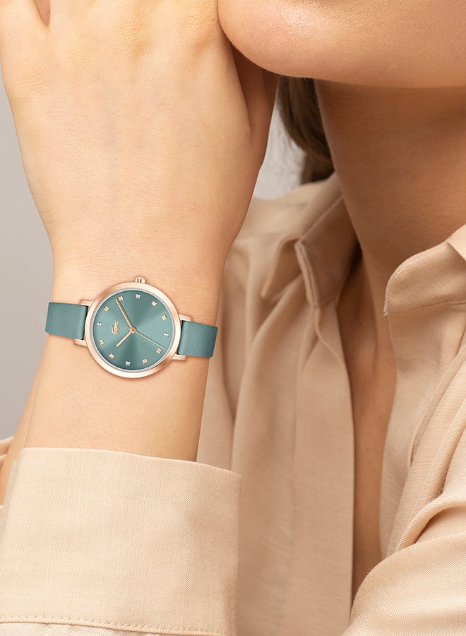 LACOSTE Women's Analog Round Shape Leather Wrist Watch 2001367 - 34 Mm - Image 4