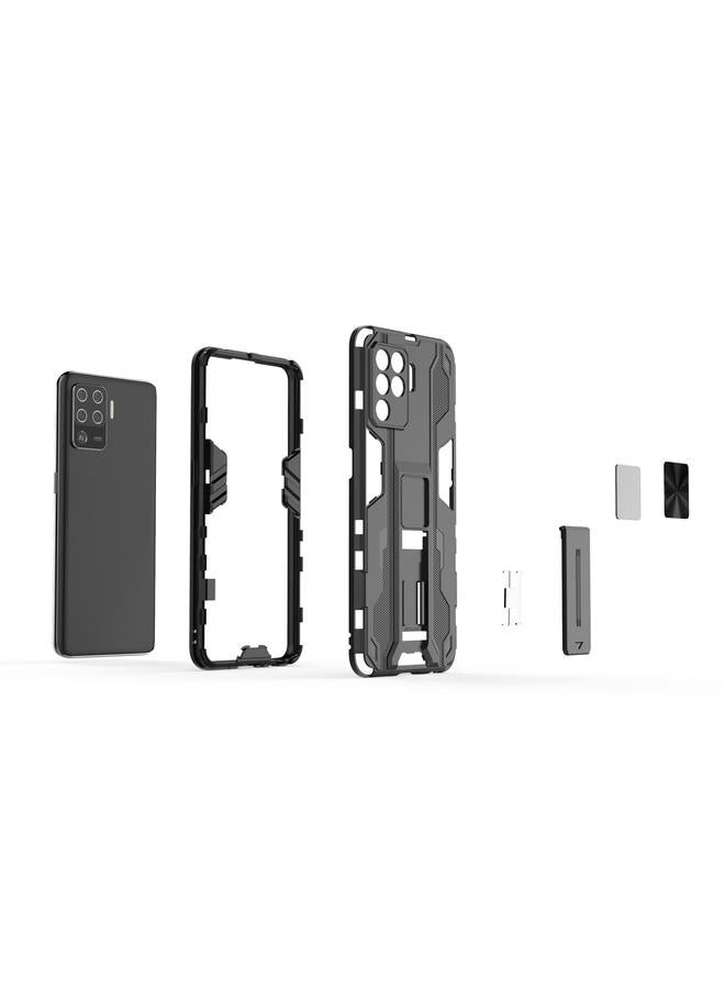 اس-توب جراب لهاتف OPPO A94 Supersonic مصنوع من مادة PC + TPU ومضاد للصدمات مع حامل - Image 3