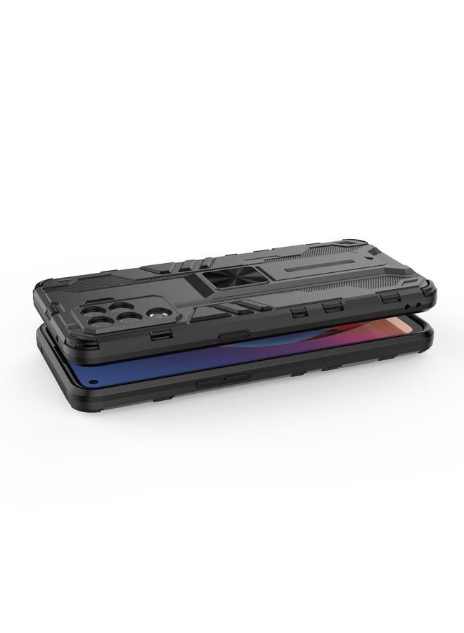 اس-توب جراب لهاتف OPPO A94 Supersonic مصنوع من مادة PC + TPU ومضاد للصدمات مع حامل - Image 4