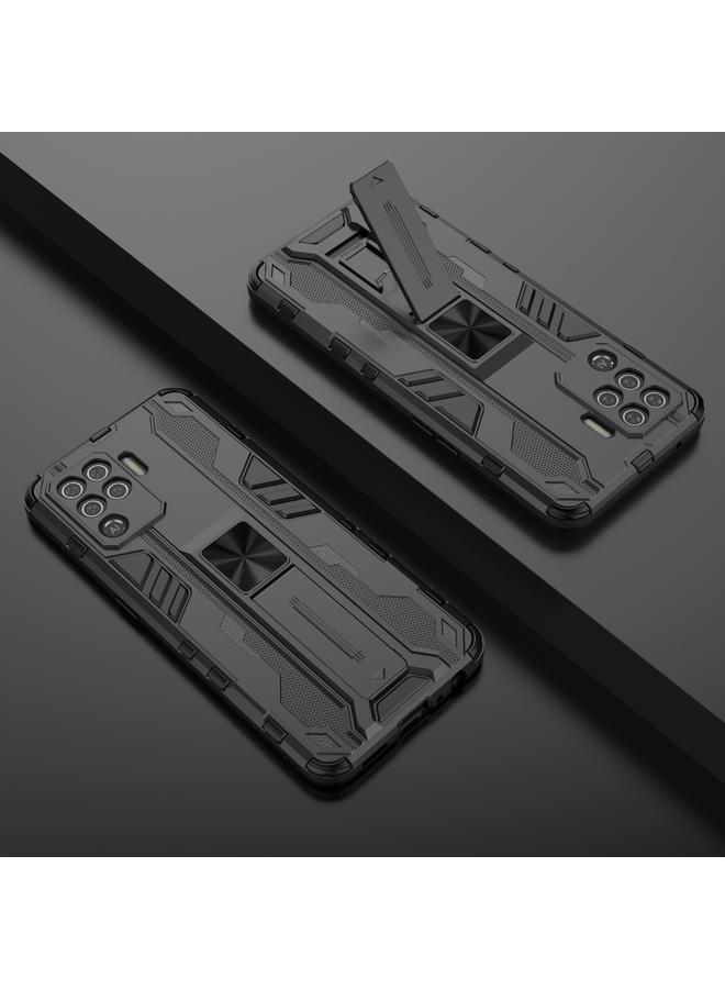 اس-توب جراب لهاتف OPPO A94 Supersonic مصنوع من مادة PC + TPU ومضاد للصدمات مع حامل - Image 2