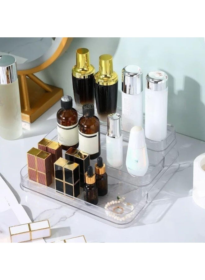 Versatile acrylic ladder-style organizer for organizing cosmetics, bookshelves, spice jars, and kitchen utensils x - Image 2
