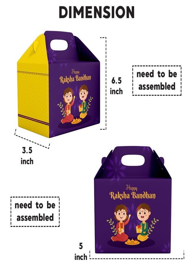 Festiko® Happy Raksha Bandhan Gift Box For Brother/Sister - Design 1, Rakhi Goodie Box For Siblings, Raksha Bandhan Decoration (1 PC) - Image 2
