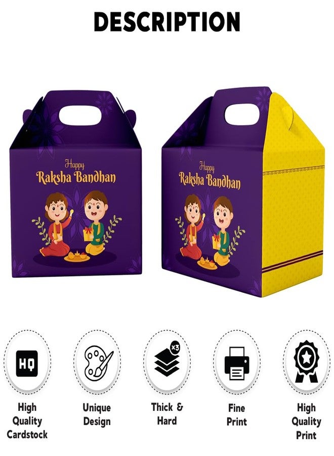 Festiko® Happy Raksha Bandhan Gift Box For Brother/Sister - Design 1, Rakhi Goodie Box For Siblings, Raksha Bandhan Decoration (1 PC) - Image 3