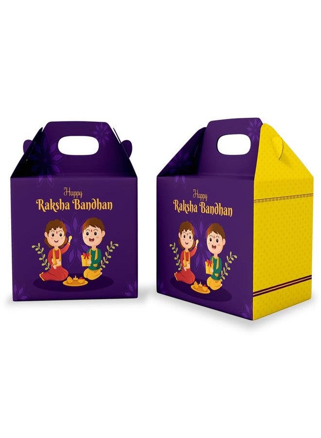 Festiko® Happy Raksha Bandhan Gift Box For Brother/Sister - Design 1, Rakhi Goodie Box For Siblings, Raksha Bandhan Decoration (1 PC) - Image 1