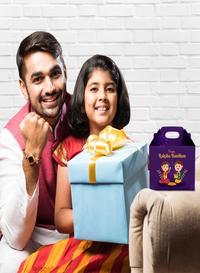 Festiko® Happy Raksha Bandhan Gift Box For Brother/Sister - Design 1, Rakhi Goodie Box For Siblings, Raksha Bandhan Decoration (1 PC) - Image 4