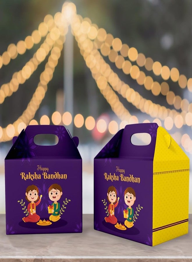Festiko® Happy Raksha Bandhan Gift Box For Brother/Sister - Design 1, Rakhi Goodie Box For Siblings, Raksha Bandhan Decoration (1 PC) - Image 5