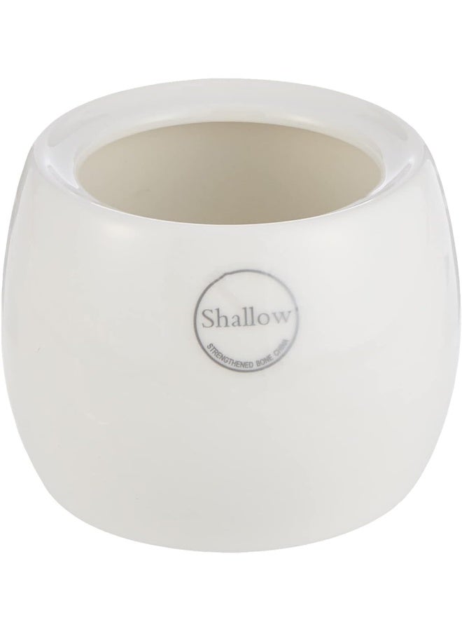 Shallow Bone China Hospitality Sugar Bowl (8 cm, White) – Elegant Sugar Pot with Lid for Tea & Coffee | Lightweight, Durable & Easy to Clean - Image 1