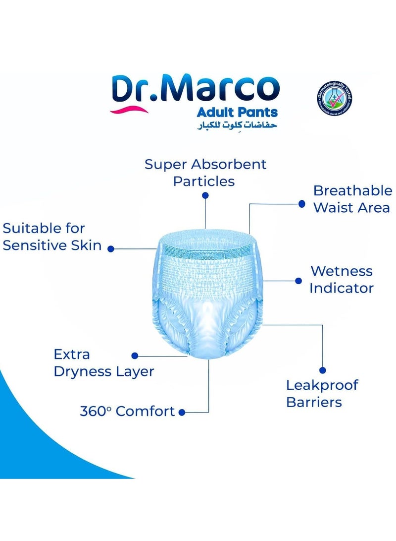 Dr. Marco Dr. Marco Adult Culotte Diaper Size Large  30 Pants with Wetness Indicator Turkish made Incontinence Pull Ups Underwear with Italian Technology - Image 4