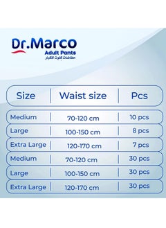 Dr. Marco Dr. Marco Adult Culotte Diaper Size Large  30 Pants with Wetness Indicator Turkish made Incontinence Pull Ups Underwear with Italian Technology  - Image 5