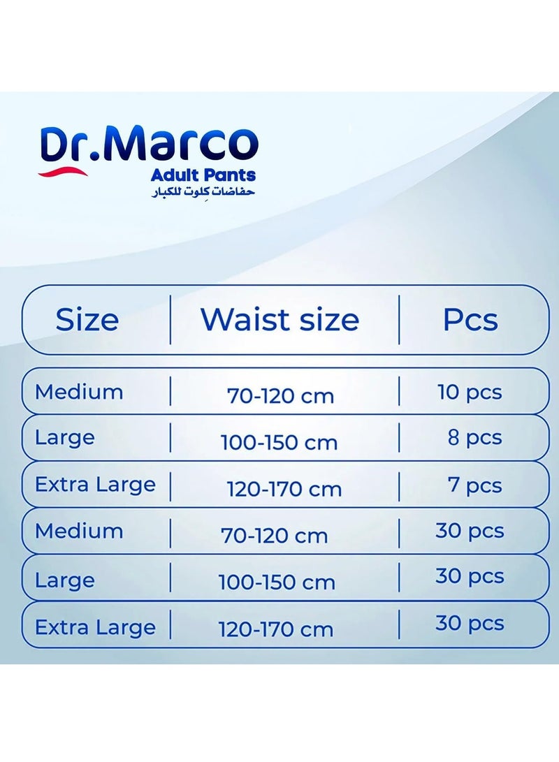 Dr. Marco Dr. Marco Adult Culotte Diaper Size Large  30 Pants with Wetness Indicator Turkish made Incontinence Pull Ups Underwear with Italian Technology - Image 5
