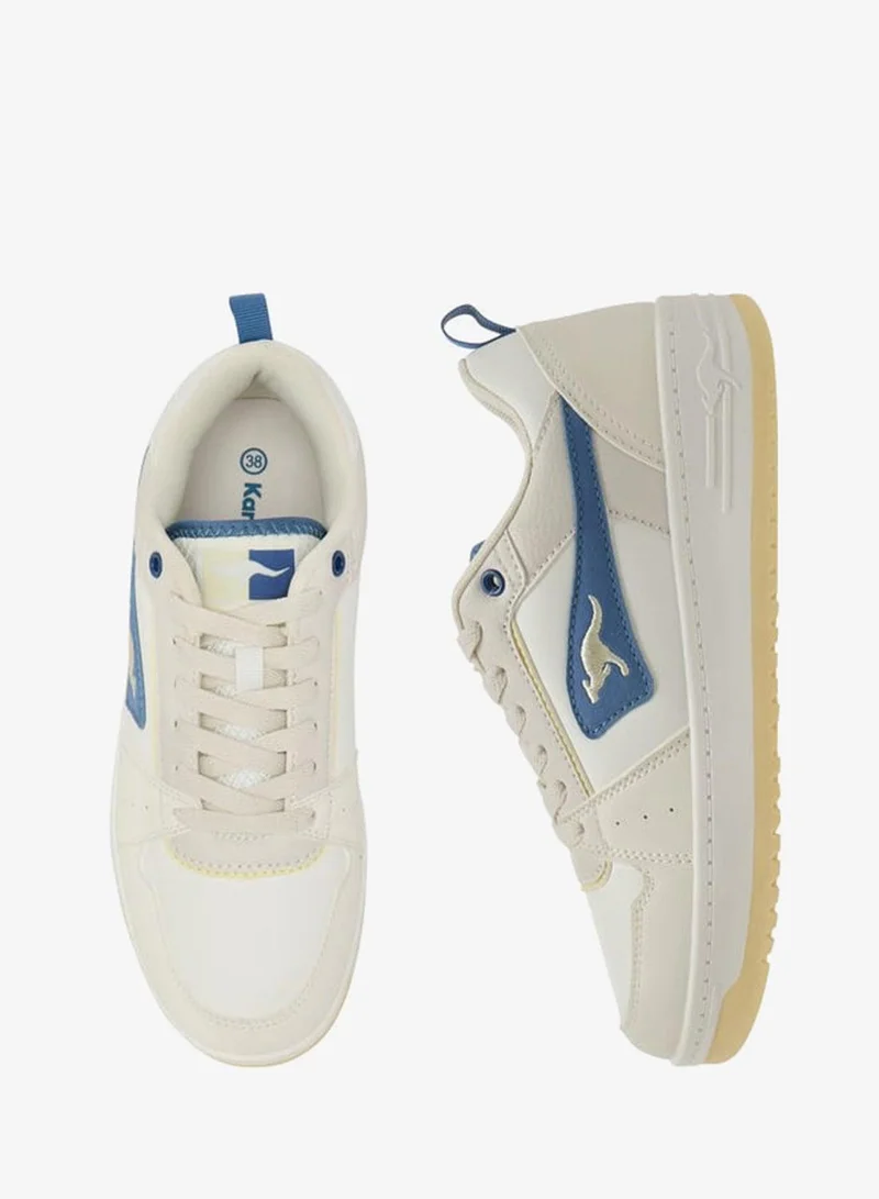 kangaROOS WHITE Women's Panelled Sports Shoes With Lace-Up Closure for Women | Best Price UAE