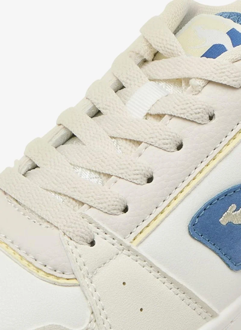 kangaROOS WHITE Women's Panelled Sports Shoes With Lace-Up Closure for Women | Best Price UAE