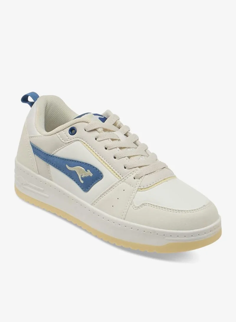 Women's Panelled Sports Shoes With Lace-Up Closure