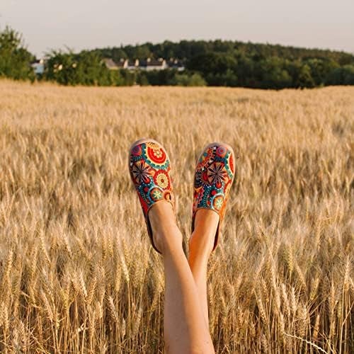 UIN Women's Travel Slipper Lightweight Home Slip Ons Walking Casual Art Painted Travel Holiday Shoes Blossom (Blossom Slipper-W, 7.5) - Image 3