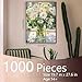 Tucocoo Jigsaw Puzzles 1000 Pieces for AdultsWhite Daisy Flower Hardboard PuzzleChallenging Puzzle Perfect for Game NightsDIY Home Wall DecorArt PuzzlesWhite Flowers with Green Leaves in Vase 27 x 20 - Image 4