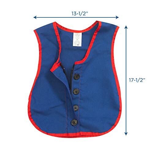 Children's Factory Manual Dexterity Combo Zipper/Button Vest Classroom Furniture (CF361-319) Blue 17.5 x 13.5 - Image 2