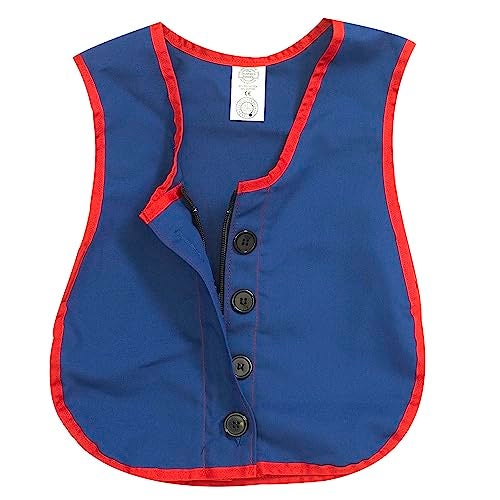 Children's Factory Manual Dexterity Combo Zipper/Button Vest Classroom Furniture (CF361-319) Blue 17.5 x 13.5 - Image 1
