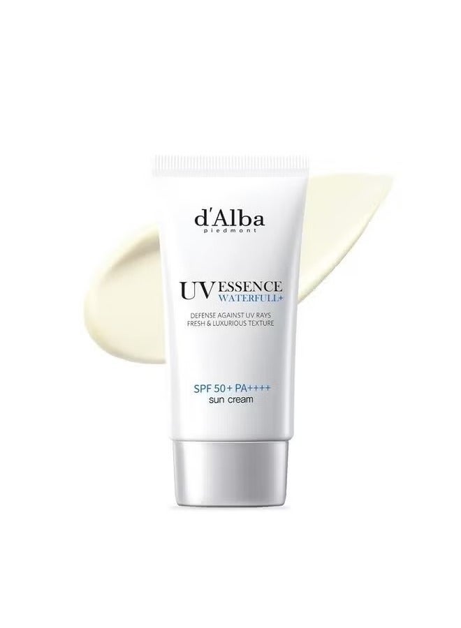 d'alba Piedmont Italian White Truffle Waterfull Essence Sunscreen Vegan Skincare Lightweight Sunscreen With Spf 50+ Pa++++ Glowy Safe For All Skin Types50Ml - Image 1