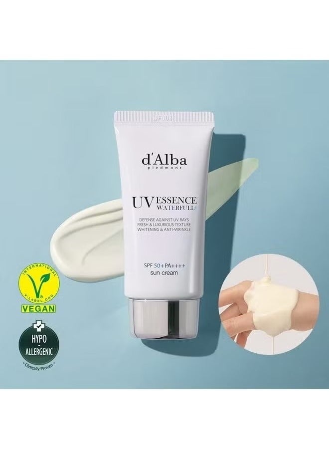 d'alba Piedmont Italian White Truffle Waterfull Essence Sunscreen Vegan Skincare Lightweight Sunscreen With Spf 50+ Pa++++ Glowy Safe For All Skin Types50Ml - Image 2