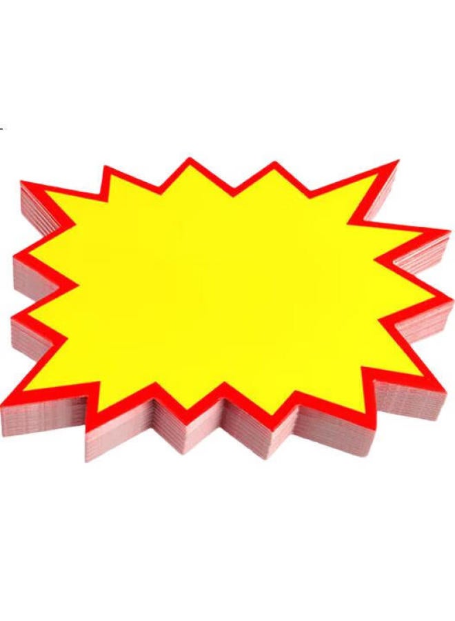 Jiamo, Explosion Sticker Price Tag, Shocking Price Display Sign, Special Price Label, Promotional Label, Bestseller Price Sign, Product Supermarket Store Celebration Sale Sign, Mixed Paper, One Hundred Sheets With Pen Included - Image 1