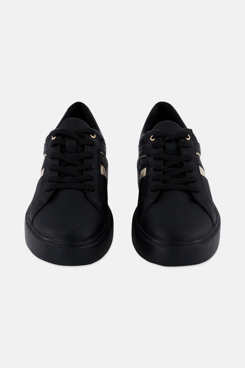 GEOX Women Lace Up Casual Shoes, Black  - Image 4